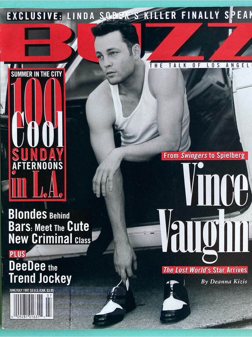 Vince Vaughn Buzz The Talk of Los Angeles Magazine JUNE JULY 1997 Label Attached